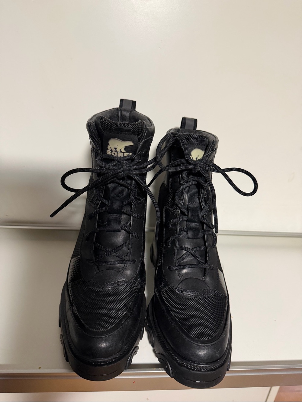 Sorel Black Platform Lace-Up Ankle Boots - Women's - Picture 4 of 5